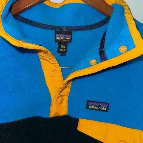 Patagonia Synchilla Fleece Pullover Blue Black XXL Youth - Picture 7 of 13